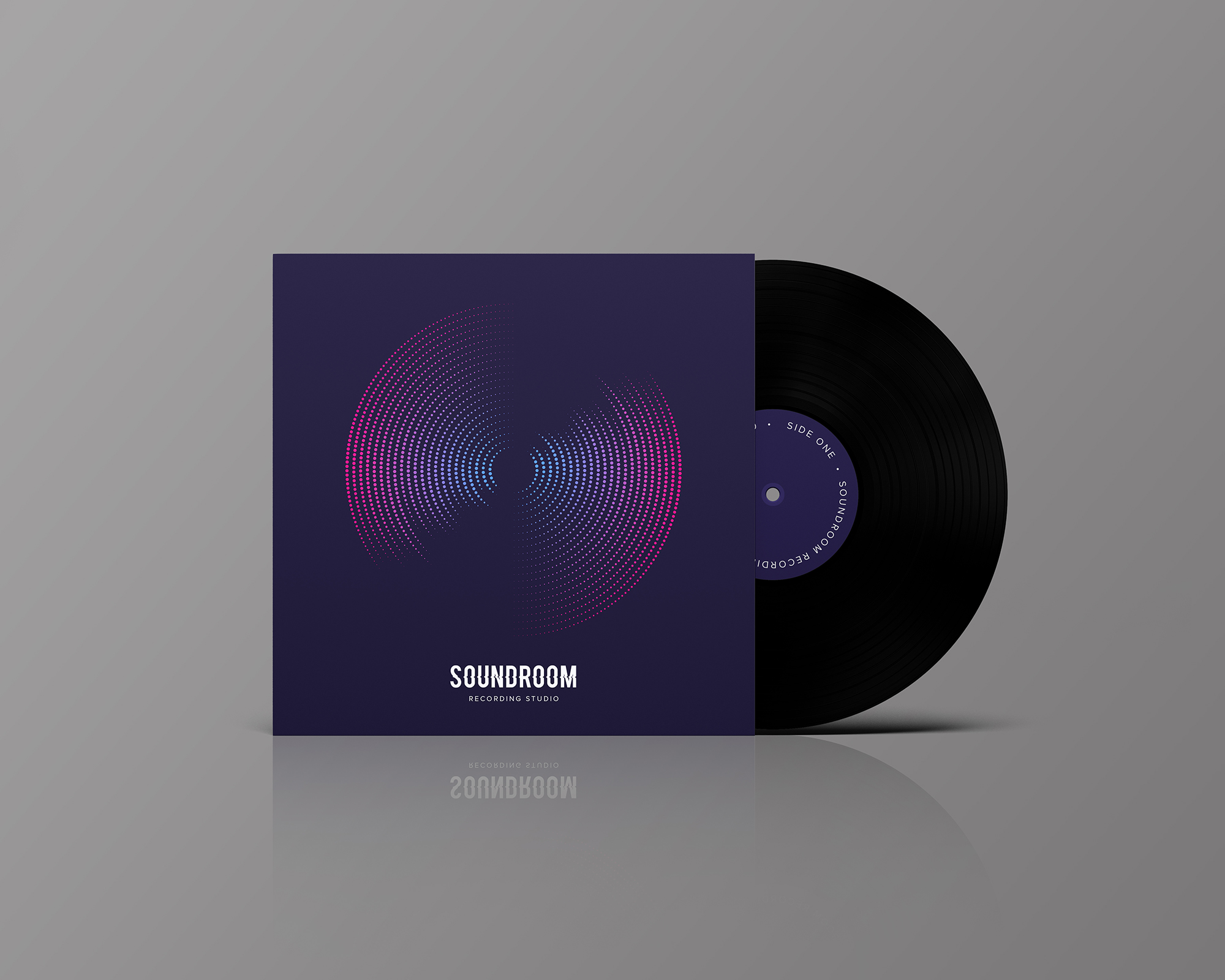 Soundroom Vinyl Record Packaging Mockup